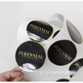 Rótulos de adesivos pretos adesivos de etiqueta redonda personalizados